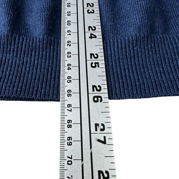Brooks Brothers Sweater Men’s Large Blue Merino Wool V-Neck Long Sleeve Stretch - Picture 9 of 9